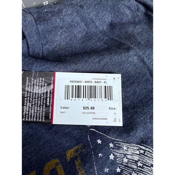 Nine Line Apparel Women's "Patriot Since 1776" T-Shirt XL Navy Blue - Picture 4 of 7
